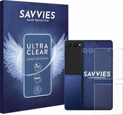 Produktbild von 18x Für Samsung Galaxy Z Flip 7 (Display+Kamera) Schutzfolie Savvies Displayschutz Display Schutz Folie Klar Transparent