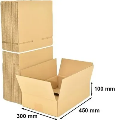 Zdjęcie produktu dla Kartony Klapowe Pudełko Katronowe Do Pakowania 450x300x100mm, 100 szt