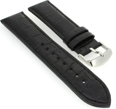Produktbild von Casio Edifice Ersatzband| Leder Uhrarmband schwarz 22mm Casio EFR-524L