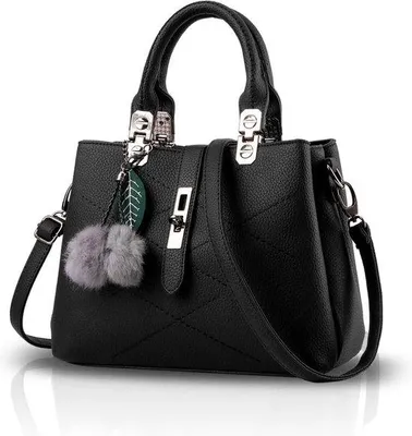 Immagine prodotto di Borsa a tracolla da donna nera in tessuto