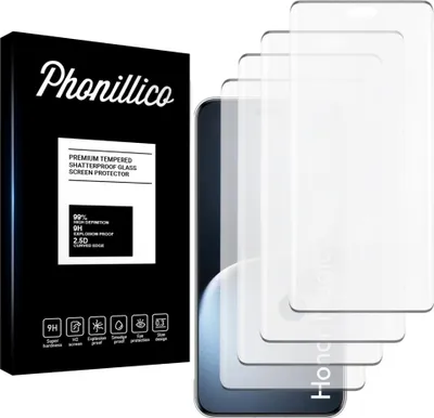 Immagine prodotto di Vetro temperato per Honor Magic 7 Pro 5G [4 pezzi] Pellicola protettiva antigraffio resistente Phonillico®