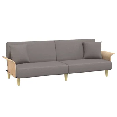 Produktbild von Schlafsofa mit Armlehnen Taupe Stoff