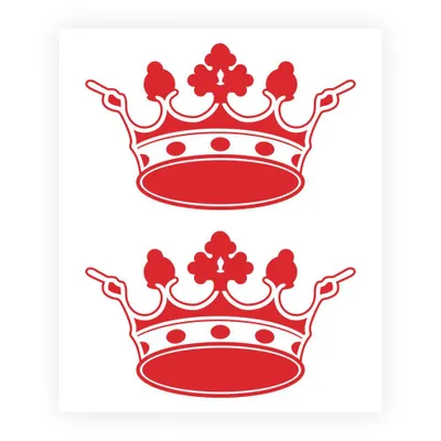 Produktbild von Sticker Aufkleber Krone Rot 10x12cm