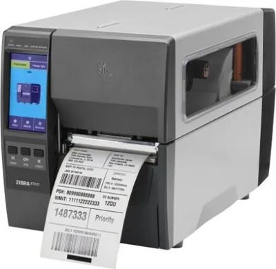 Produktbild von ZT231 - Etikettendrucker, thermotransfer, LCD-Display, 300dpi, 104mm, USB + RS232 + Ethernet + Bluetooth (BLE), Peeler, Liner-Take-up-Spindel