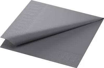 Produktbild von 1000 DUNI Servietten, granitgrey, 3-lag., 33x33 cm, 1/4 Falz 156915