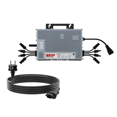 Produktbild von NEP BDM-2000 Wechselrichter 2000W Set 4 MPPT, mit 5m Endkabel Schuko-Stecker Trunk