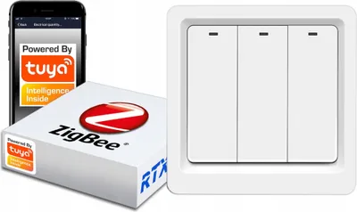 Zdjęcie produktu dla Włącznik Światła 3 Klik. ZigBee TUYA #działa bez N