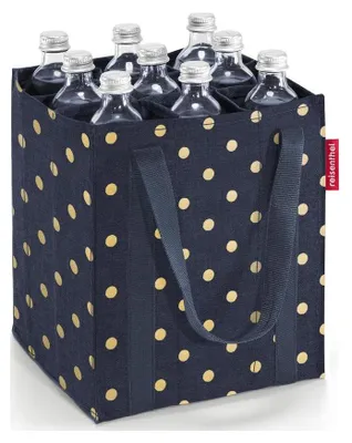 Produktbild von reisenthel bottlebag metallic dots blue