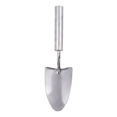 Produktbild von Esschert Design Edelstahl Blumenkelle mit robustem Edelstahlgriff, für Gartenarbeit, 8,2 x 4,9 x H31,2 cm, puristisches Edelstahl Design