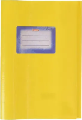 Produktbild von Heftumschlag A5 PP Bast gelb Packung mit 25 Stück