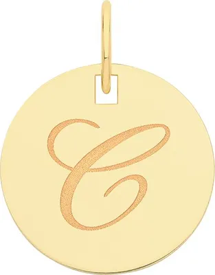 Produktbild von Wunderschöner 9 Karat (375) Gold Buchstaben / Initiale Damen - Anhänger - 17mm*15mm; TRS35323LTC