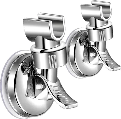 Produktbild von 2 Stück Duschkopfhalterung Saugnapf Set Universal Handbrause Halterung Abnehmbarer Brausehalter für Handbrause Duschkopfhalterung Ohne Bohren