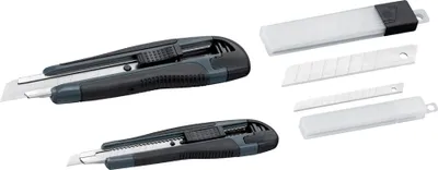 Imagen del producto de Cuchillo profesional para cortar alfombras, 9-18 mm, con cuchillas de repuesto y cuchillas desechables