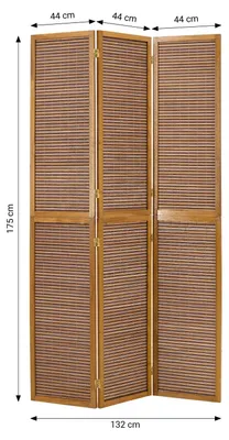 Produktbild von Homestyle4u Paravent Raumteiler 3 teilig Bambus Holz Braun Indoor