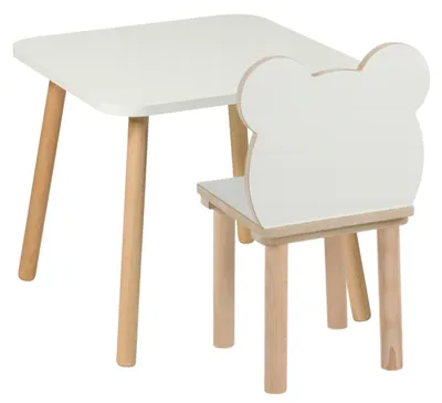 Immagine prodotto di Tavolo da bambini con 2 sedie, dimensioni 50 x 70 cm