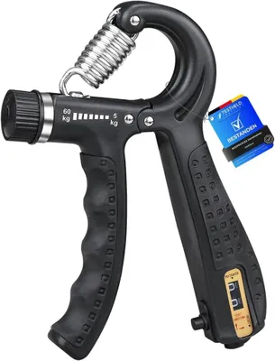 Produktbild von Verstellbarer Handkrafttrainer mit Zähler, 5-60 kg, schwarz