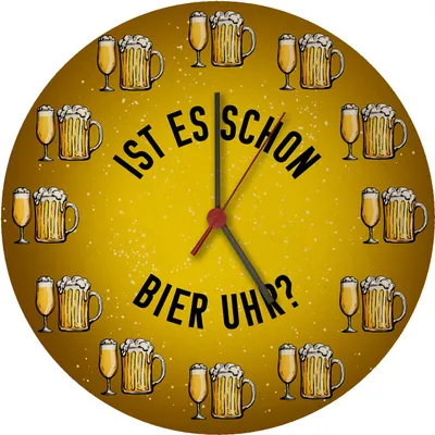Produktbild von Ist es schon Bier Uhr? Wanduhr aus MDF