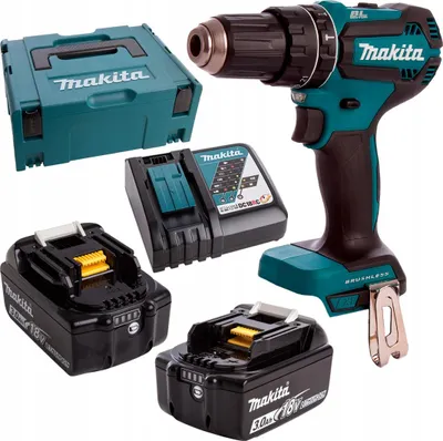 Makita DHP485RFJ Schlagbohrschrauber 18 V XPT 2x3,0 Ah 50Nm 2-Gang 18 V 1.8 kg
