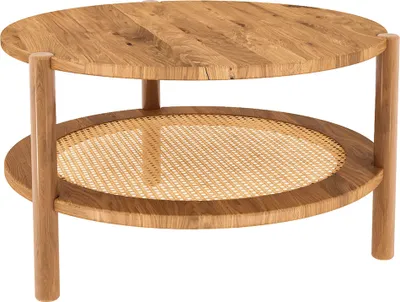 Produktbild von Couchtisch rund 60 cm, Eiche massiv geölt, PORI-165