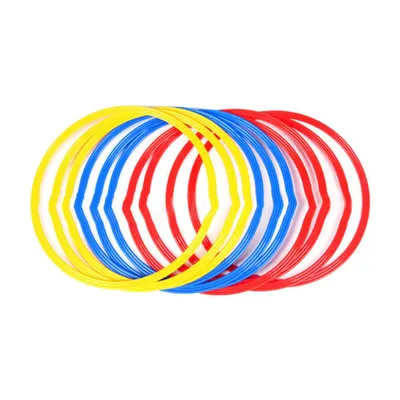 Obrázok produktu pre 6PCS Viacfarebný futbalový športový tréning Rýchlosť krúžkov Futbalové kontrolné zručnosti Agility Loop