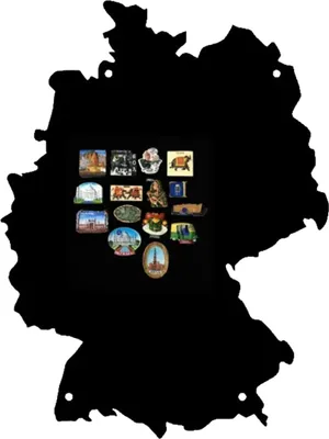 Produktbild von Anwicar Magnettafel Deutschlandkarte - Magnetische Pinnwand 50x100 cm - Schwarz