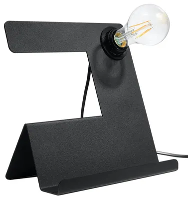 Image de Lampe de table INCLINE noir 1xE27 15W acier 24x13x25cm Sollux Lighting