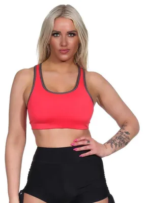 Produktbild von Damen Sport-BH ohne Bügel in 5 Farben, Mittlere Stützkraft Koralle XL