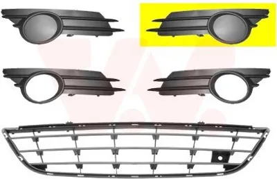 Produktbild von VAN WEZEL Lüftungsgitter Grill Stoßfänger für OPEL Corsa D Schrägheck (S07) ohne Loch/Löcher für Nebellampen