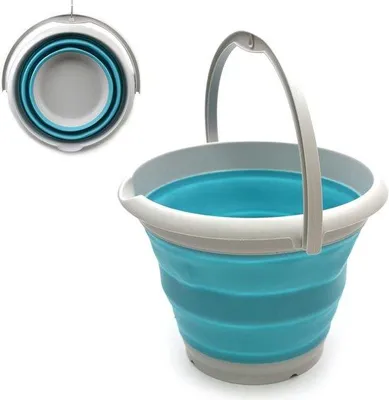 Immagine prodotto di Secchio pieghevole Famanu, 10 litri - Blu lucido