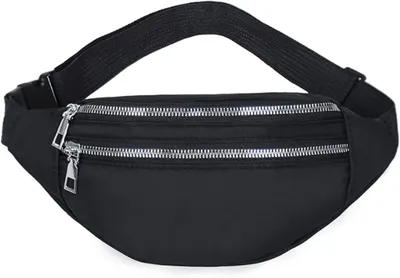 Produktbild von Bauchtasche für Damen und Herren, Handytasche, wasserdichte Gürteltasche, für Sport, Camping, Radfahren, Reisen, Joggen, Laufgürtel (schwarz)