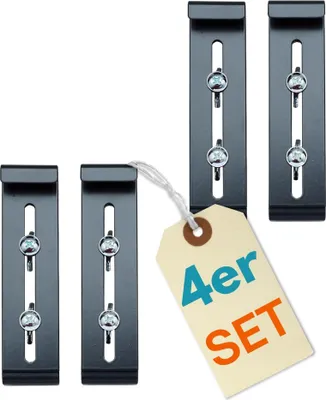 Produktbild von 4er Set Blumenkastenhalterung Fensterbank ohne Bohren unsichtbare Befestigung Blumenkasten Halterung für jedes Fenster mit Fensterbank Anthrazit