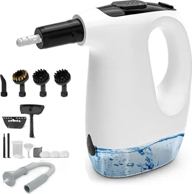 Produktbild von Dampfreiniger 1200W mit Kindersicherung, Handdampfreiniger mit 14 Zubehoerteile, 3-stufige Dampfeinstellung, für Küche, Auto, Badezimmer