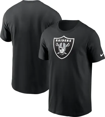Immagine prodotto di T-shirt da uomo in cotone con logo Nike Essential dei Las Vegas Raiders NFL, taglia M.