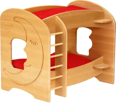 Produktbild von Drewart Puppen-Stockbett mit Mond und Bettzeug 933-3087