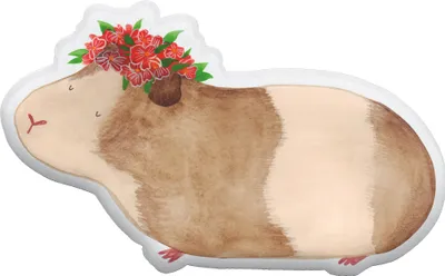 Produktbild von Mr. & Mrs. Panda Dekokissen Meerschweinchen Weisheit 35 cm - Weiß - Geschenk, Kuschelkissen, Kuscheltier, Lustige Sprüche, Wunder, Wunderland, Motivation, Spruch