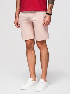 Zdjęcie produktu dla Ombre Clothing Męskie lniane szorty Ituaso pudrowy róż S