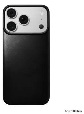 Productafbeelding van Nomad Magnetische telefoonhoes met lederen achterkant, Horween, MagSafe, voor iPhone 18 Pro, zwart