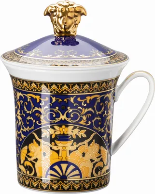 Image de Rosenthal Versace Tasse à anse avec couvercle Bleu 0,35 L