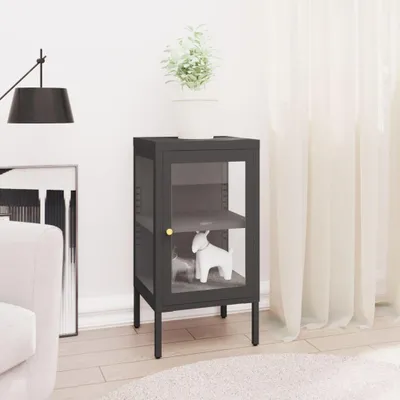 Zdjęcie produktu dla vidaXL Kredens antracyt 38x35x70 cm stal i szkło