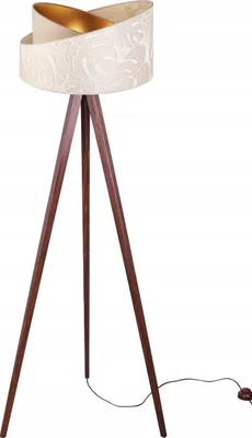 Produktbild von Stehlampe Stehend Stativ Holz Lampenschirm Muster