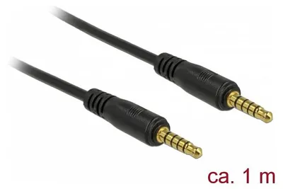 Produktbild von DeLOCK 85696, 3.5mm, Männlich, 3.5mm, Männlich, 1 m, Schwarz