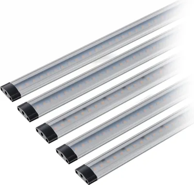 Produktbild von LED Lichtleiste warmweiss, 5er Set LED Leiste dimmbar 30cm Unterbauleuchte SEBSON®