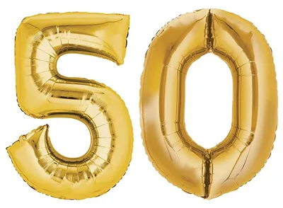 Produktbild von Folienballon, 80 cm, gold, Ziffer 50