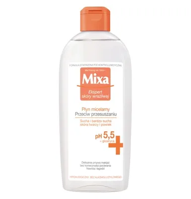 Obrázek produktu pro Mixa płyn micelarny do twarzy przeciw przesuszaniu skóry 400 ml