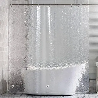 Obrázek produktu pro Sprchový závěs 180 x 200 cm, průhledný, odolný proti plísním, omyvatelný