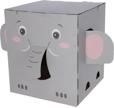 Immagine prodotto di Casetta per gatti, con tiragraffi, Elefante, 35 x 35 x 39 cm, grigio, Kerbl