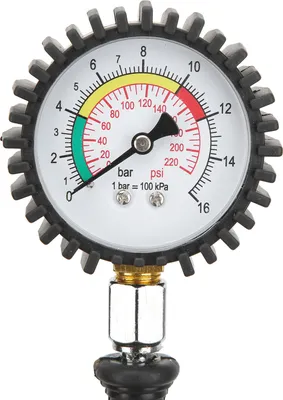 Zdjęcie produktu dla Manometr do opon, 0-220 PSI, wskazówkowy, ręczny, mechaniczny, wysoka dokładność, uniwersalny do samochodów, motocykli, rowerów