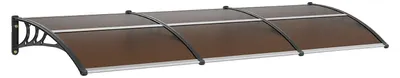 Obrázok produktu pre Markíza, ochrana pred slnkom UPF 50+, odolná konštrukcia z polykarbonátu, farba: hnedá, rozmery: 40 x 120 cm