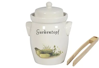Produktbild von Gurkentopf 3,5 l mit Holzzange und Rezept