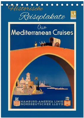 Produktbild von Historische Reiseplakate (Tischkalender 2026 DIN A5 hoch), CALVENDO Monatskalender